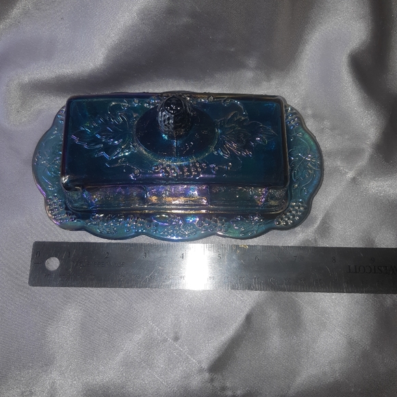 Carnival or Indiana Vintage Glass Butter Dish - Picture 9 of 9